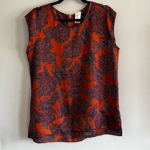 NWT women’s blouse by the Limited multi color paisley print size Large